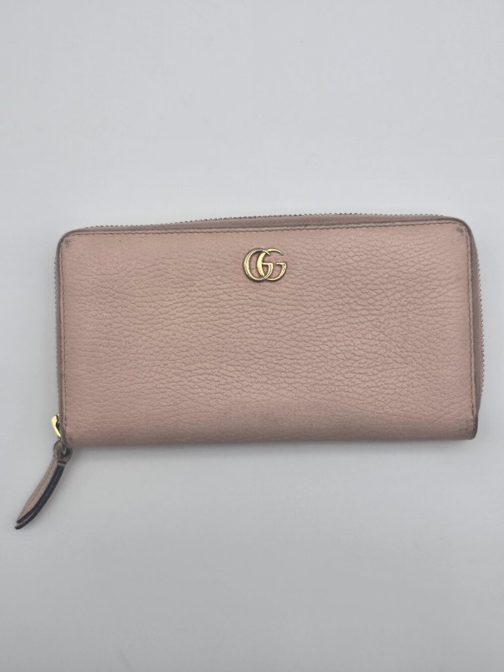 Gucci Pink Leather Zipper Wallet